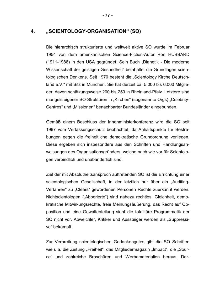 Seite 79 des Verfassungsschutzbericht 2001 Rheinland-Pfalz