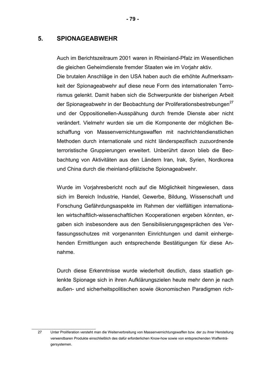Seite 81 des Verfassungsschutzbericht 2001 Rheinland-Pfalz