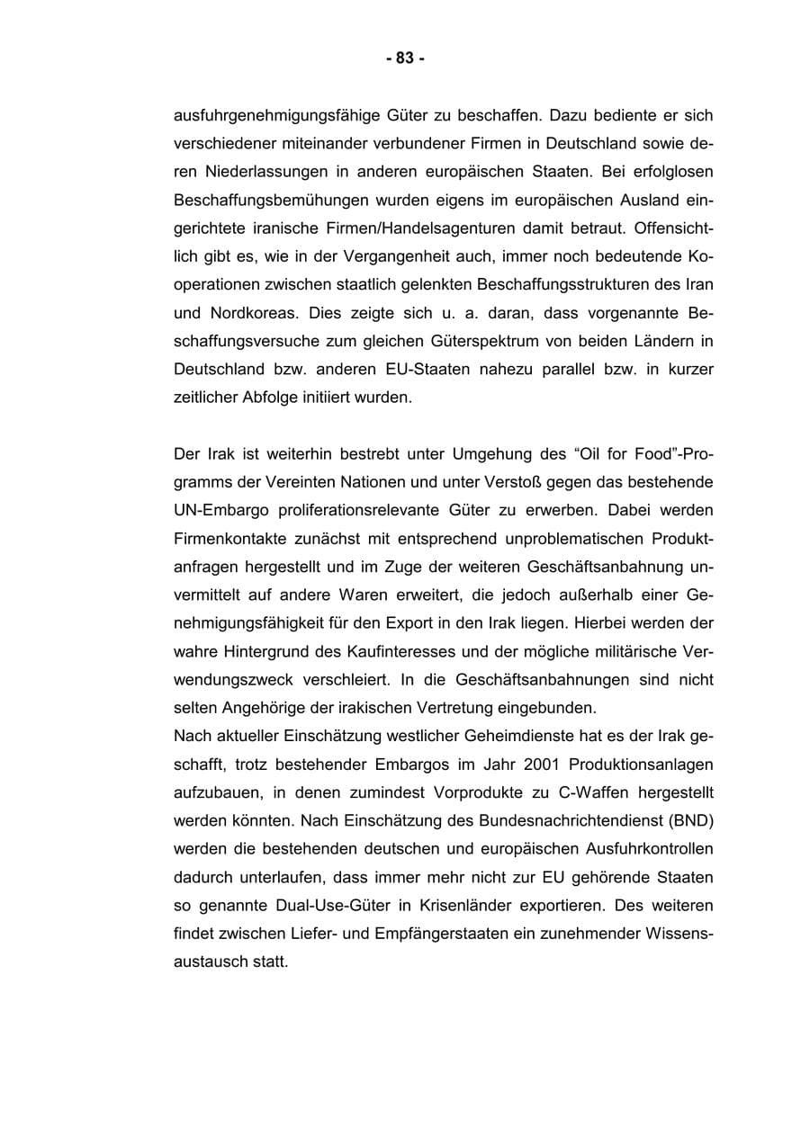Seite 85 des Verfassungsschutzbericht 2001 Rheinland-Pfalz