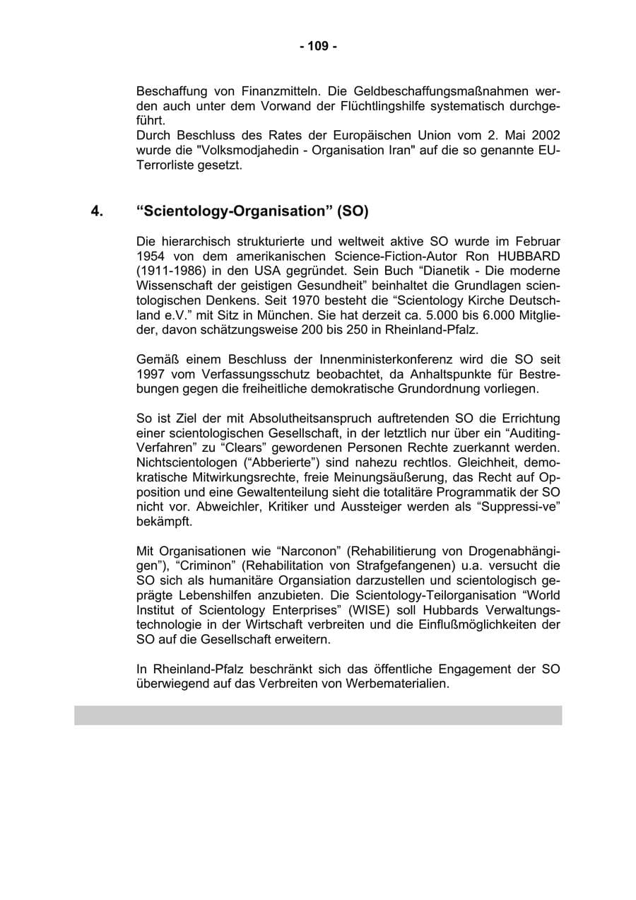 Seite 111 des Verfassungsschutzbericht 2002 Rheinland-Pfalz