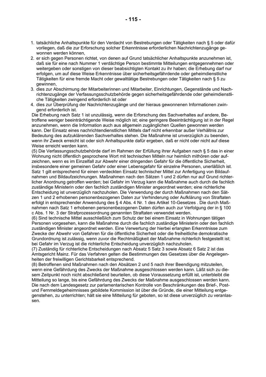 Seite 117 des Verfassungsschutzbericht 2002 Rheinland-Pfalz