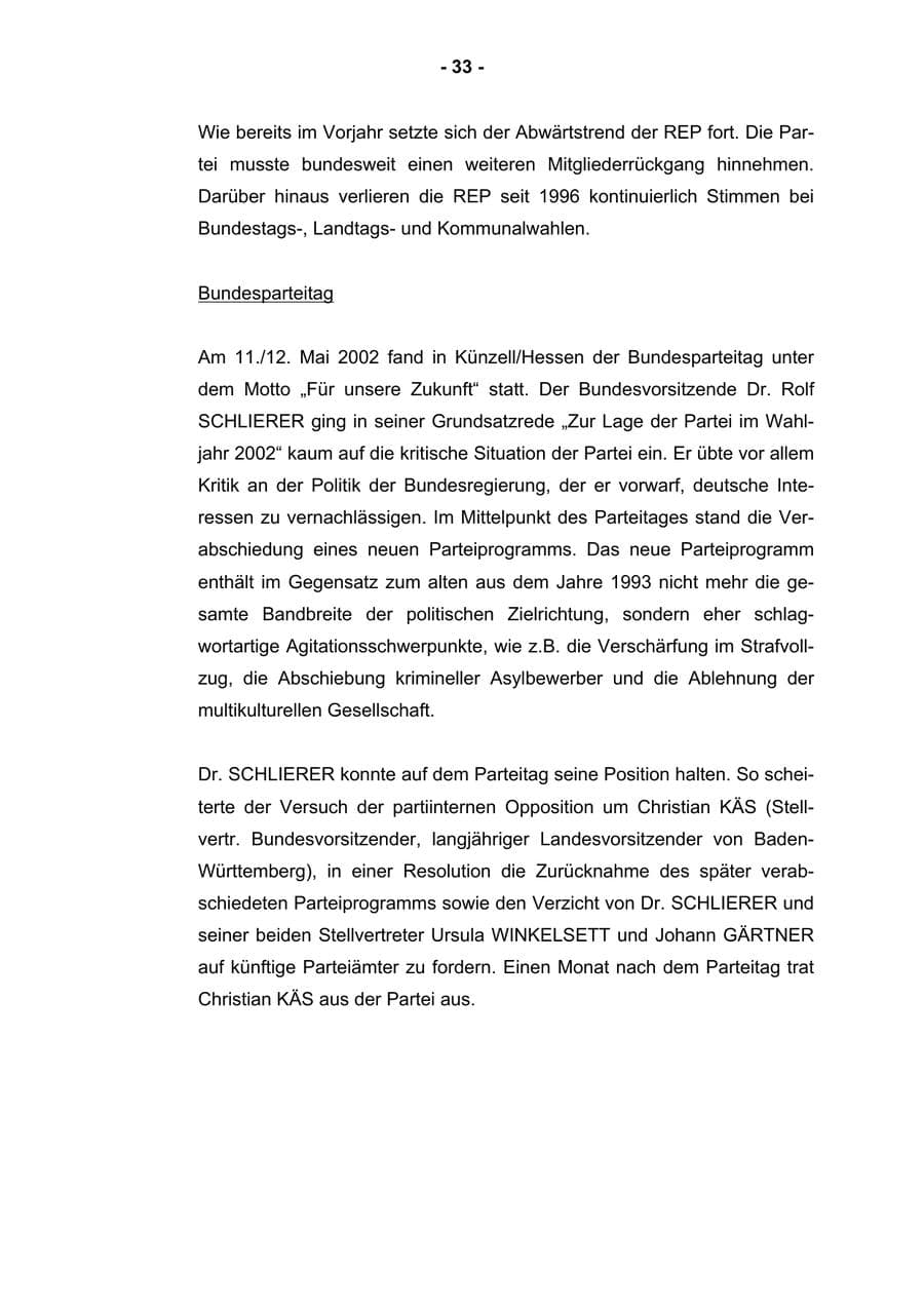 Seite 35 des Verfassungsschutzbericht 2002 Rheinland-Pfalz