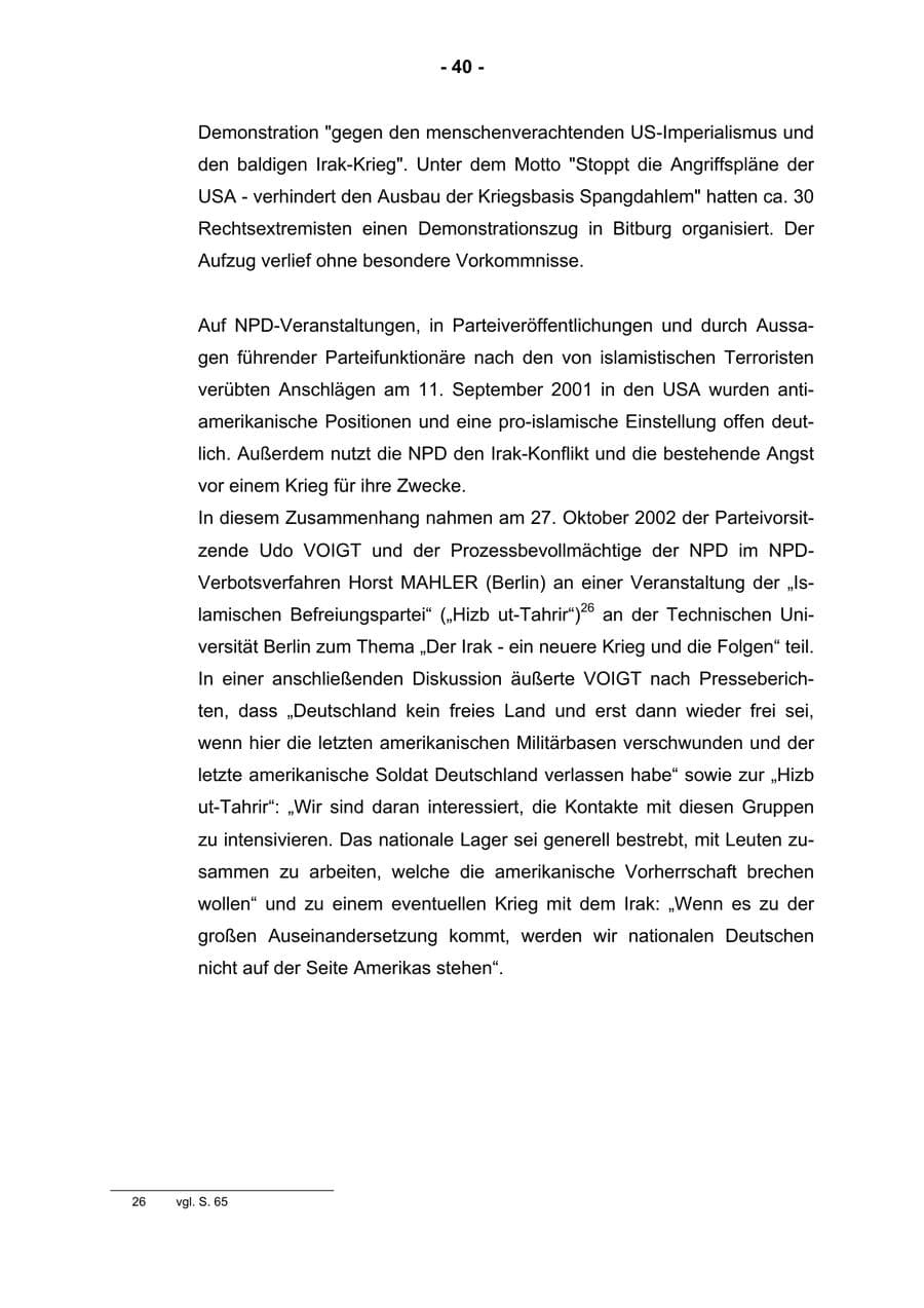 Seite 42 des Verfassungsschutzbericht 2002 Rheinland-Pfalz