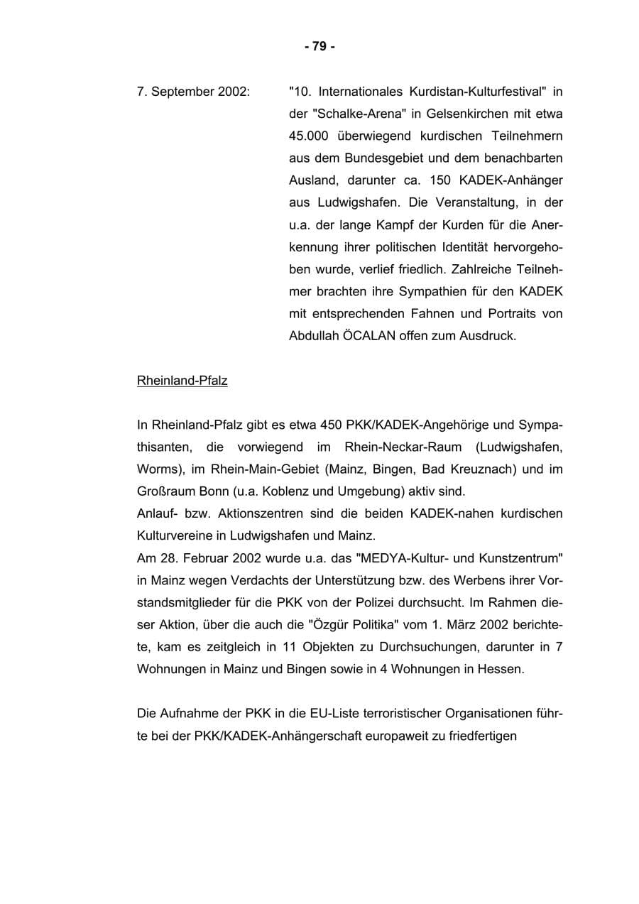 Seite 81 des Verfassungsschutzbericht 2002 Rheinland-Pfalz