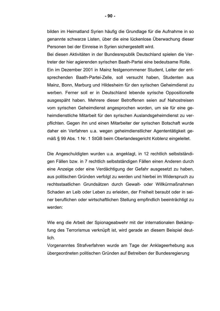 Seite 92 des Verfassungsschutzbericht 2002 Rheinland-Pfalz