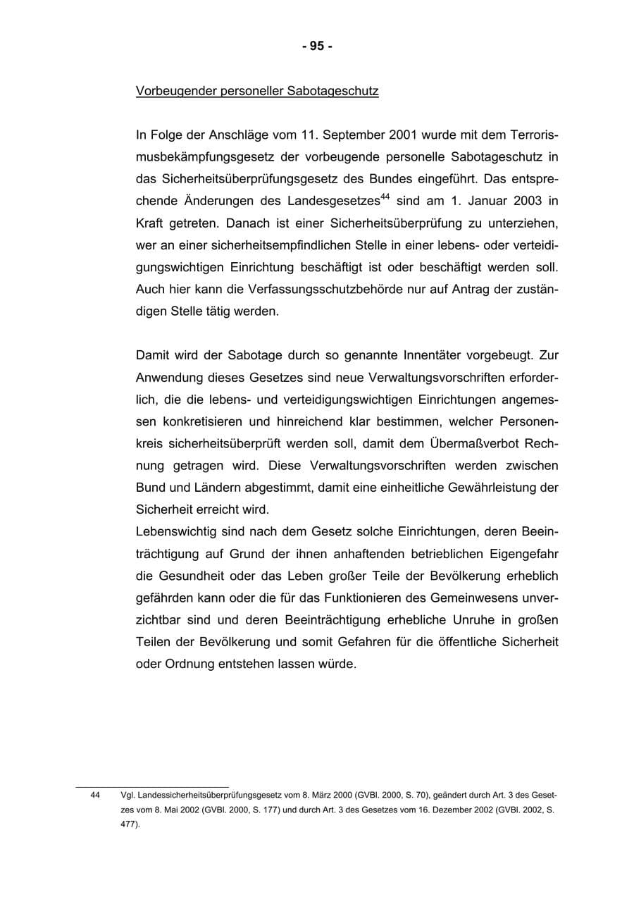 Seite 97 des Verfassungsschutzbericht 2002 Rheinland-Pfalz