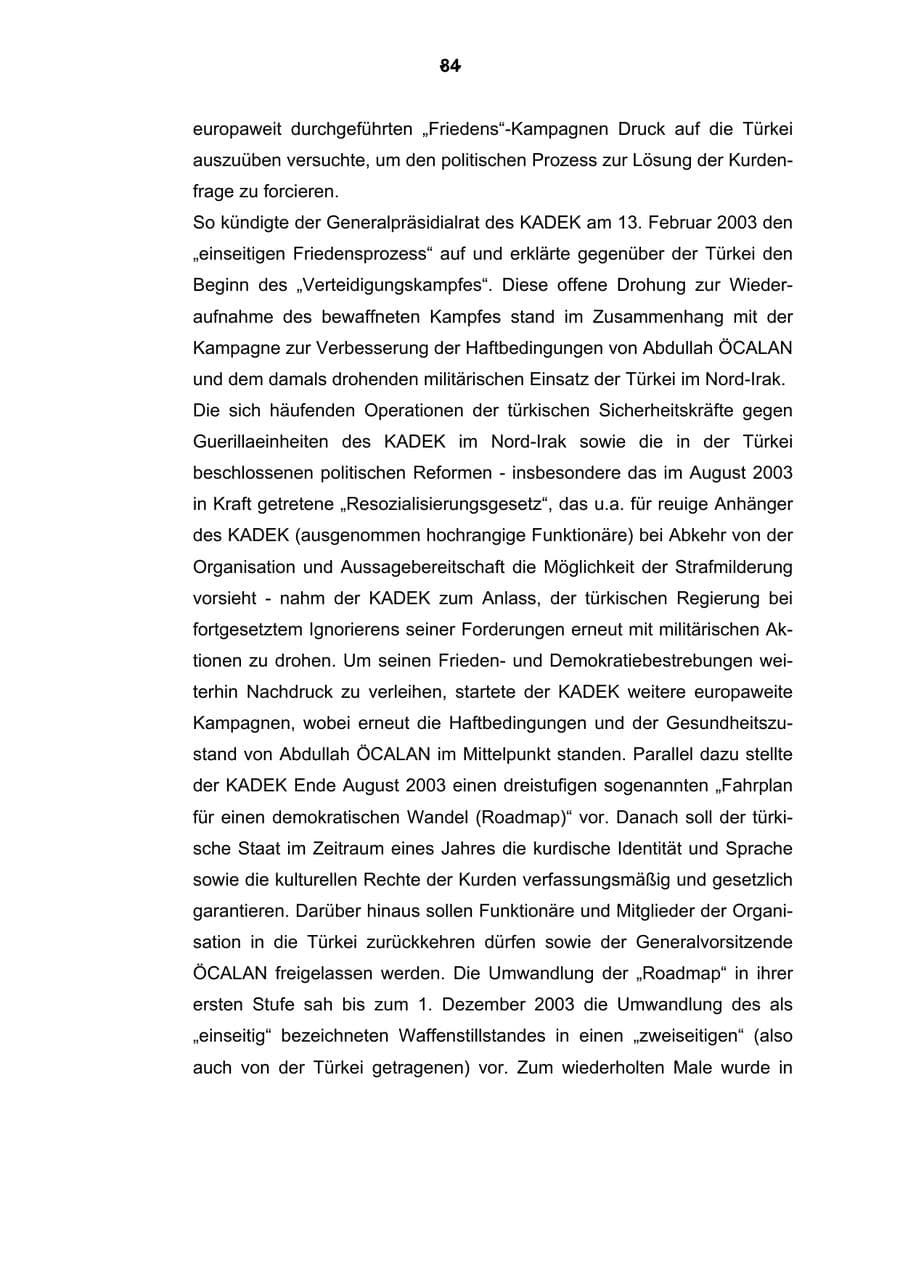 Seite 85 des Verfassungsschutzbericht 2003 Rheinland-Pfalz