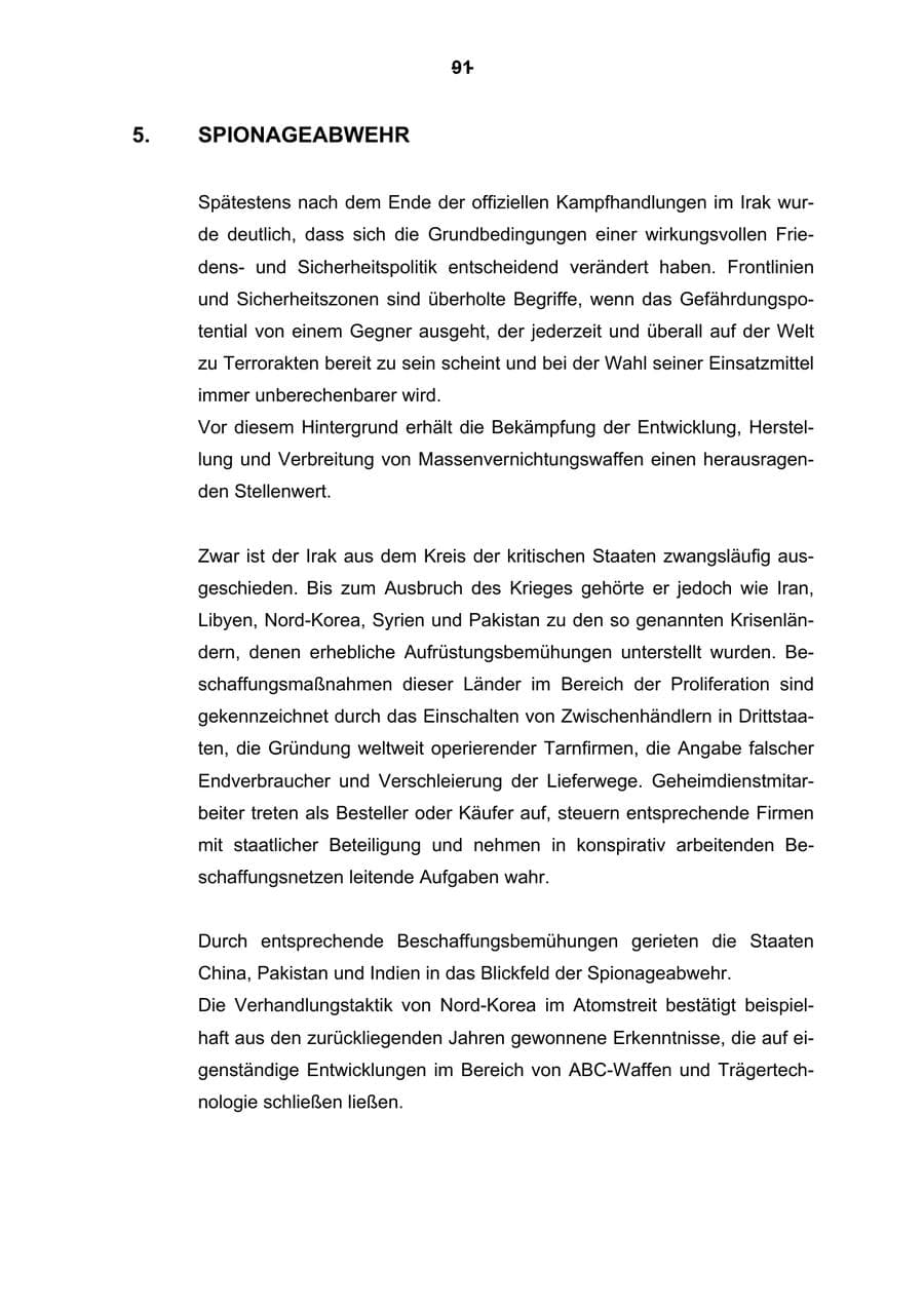 Seite 92 des Verfassungsschutzbericht 2003 Rheinland-Pfalz