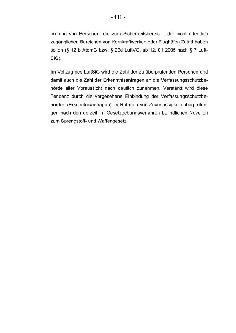 Seite 113 des Verfassungsschutzbericht 2004 Rheinland-Pfalz