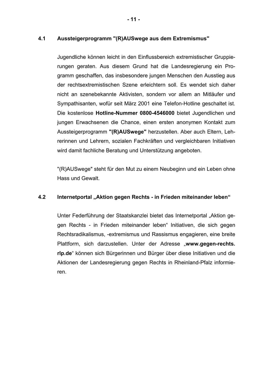 Seite 13 des Verfassungsschutzbericht 2004 Rheinland-Pfalz