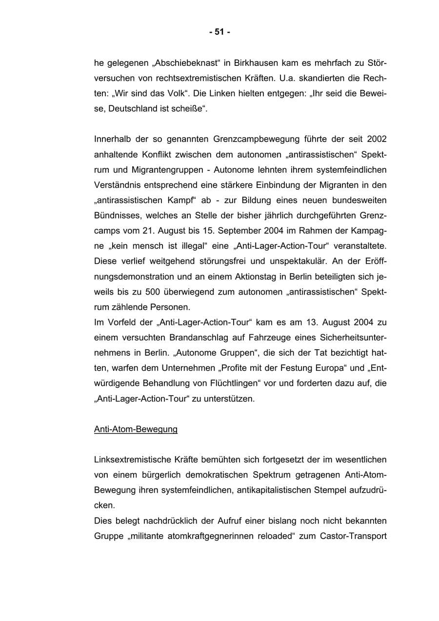 Seite 53 des Verfassungsschutzbericht 2004 Rheinland-Pfalz