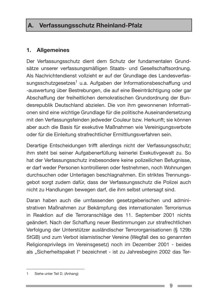 Seite 11 des Verfassungsschutzbericht 2005 Rheinland-Pfalz
