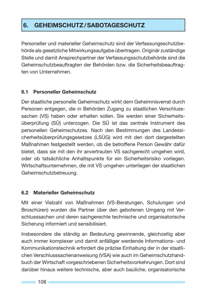 Seite 110 des Verfassungsschutzbericht 2005 Rheinland-Pfalz