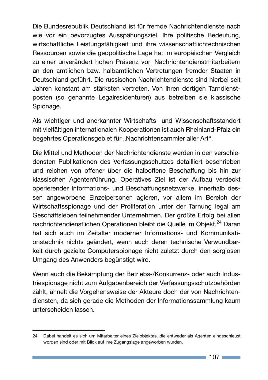 Seite 107 des Verfassungsschutzbericht 2006 Rheinland-Pfalz