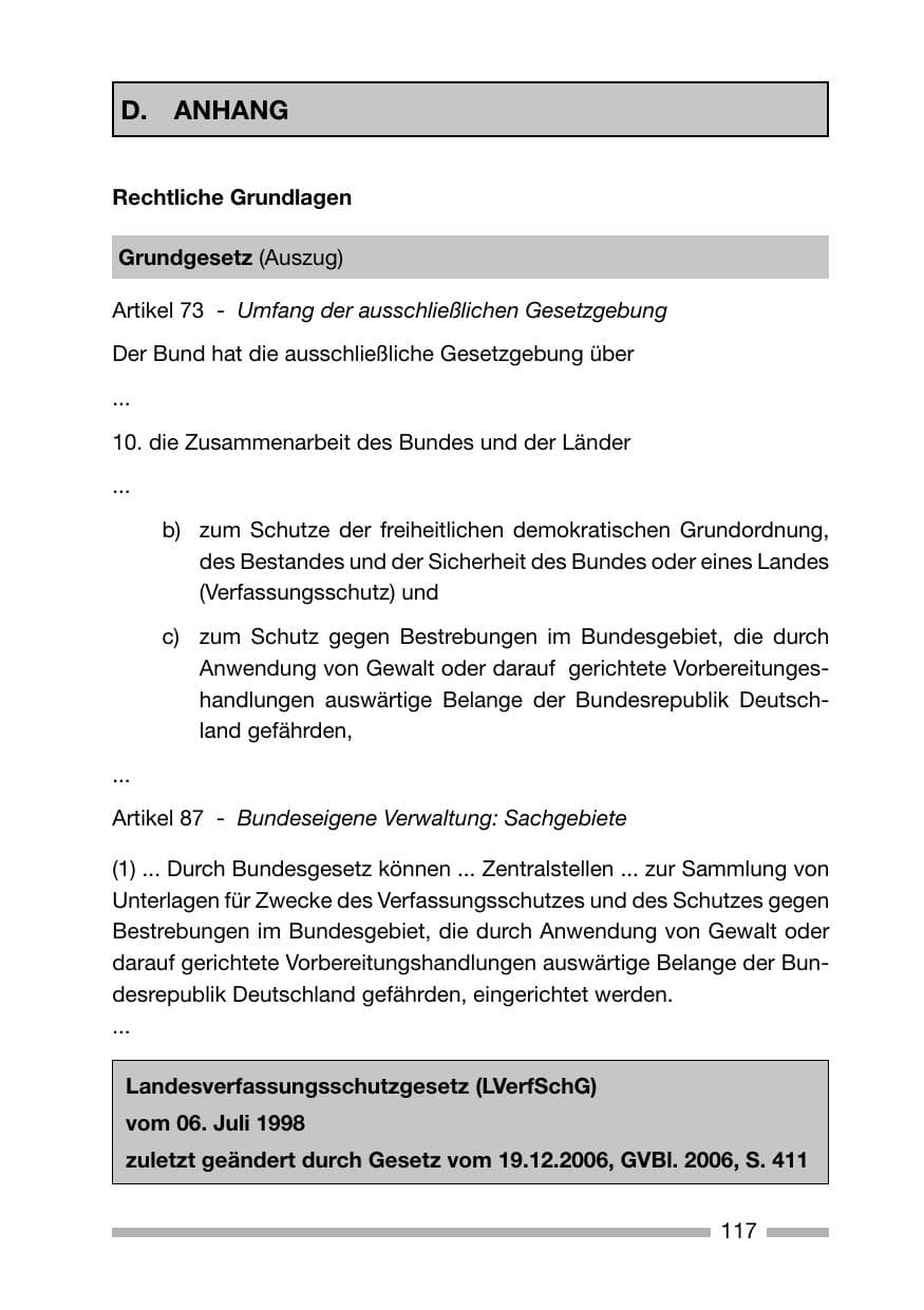 Seite 117 des Verfassungsschutzbericht 2006 Rheinland-Pfalz