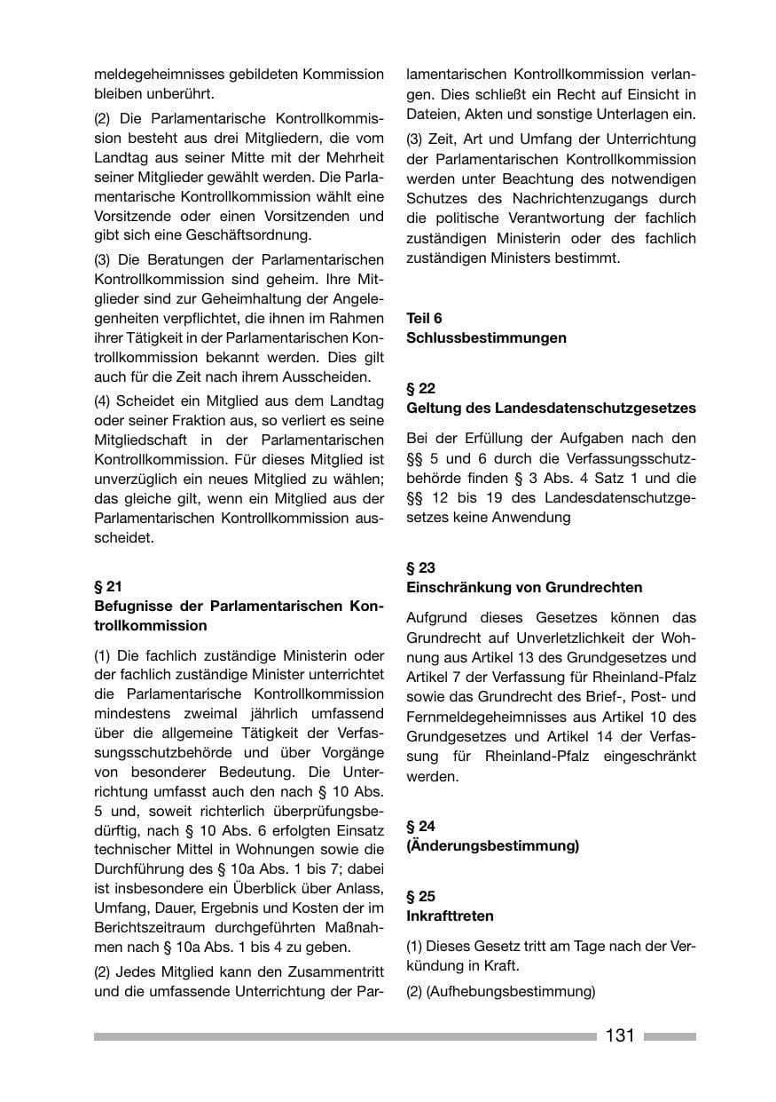 Seite 131 des Verfassungsschutzbericht 2006 Rheinland-Pfalz