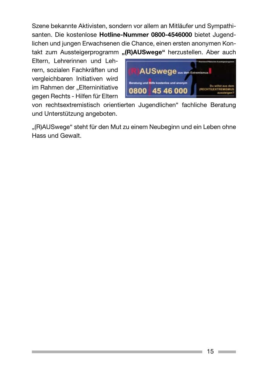 Seite 15 des Verfassungsschutzbericht 2006 Rheinland-Pfalz