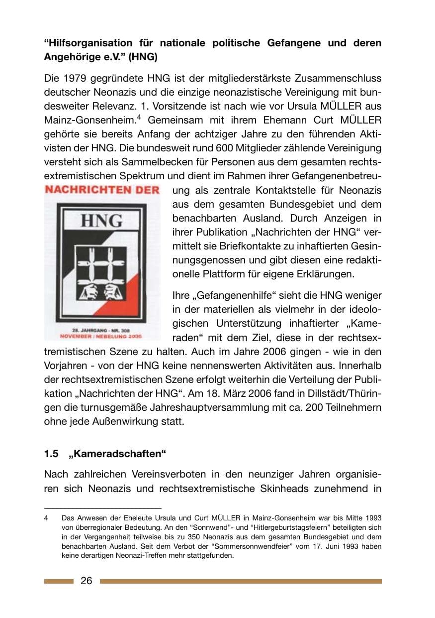 Seite 26 des Verfassungsschutzbericht 2006 Rheinland-Pfalz