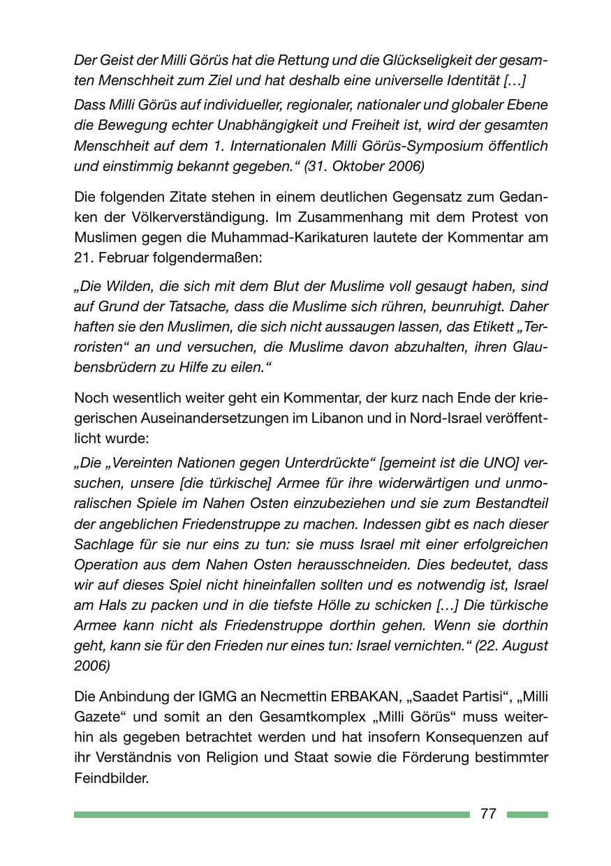Seite 77 des Verfassungsschutzbericht 2006 Rheinland-Pfalz