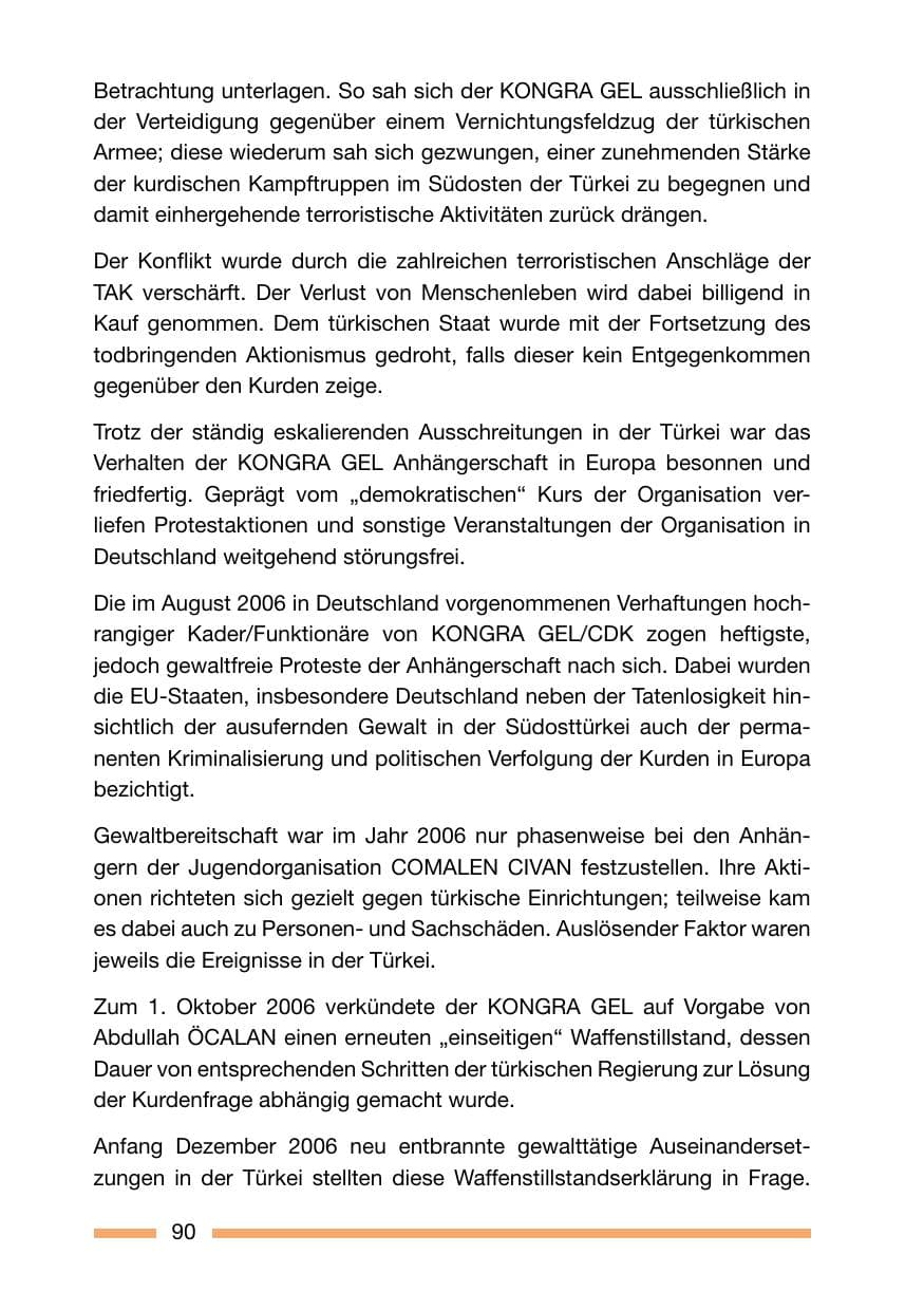 Seite 90 des Verfassungsschutzbericht 2006 Rheinland-Pfalz