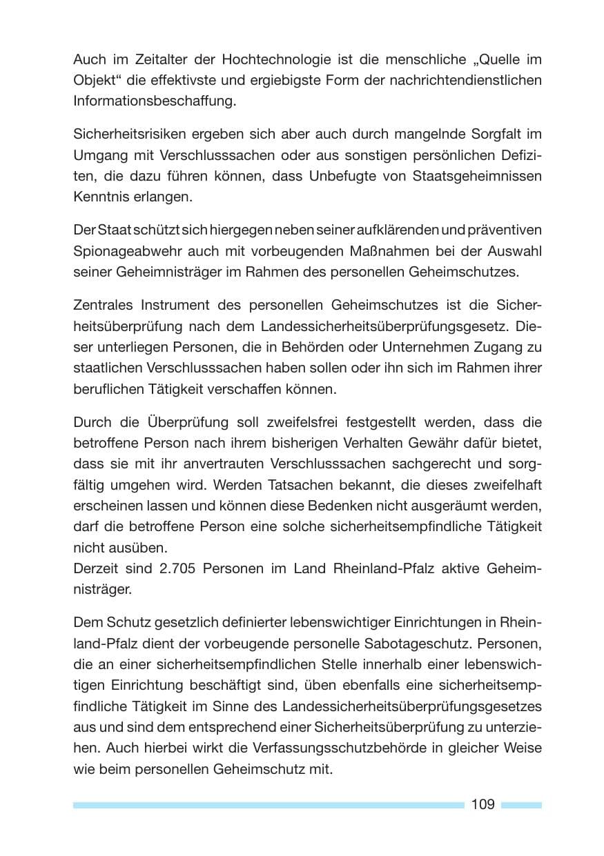 Seite 109 des Verfassungsschutzbericht 2007 Rheinland-Pfalz