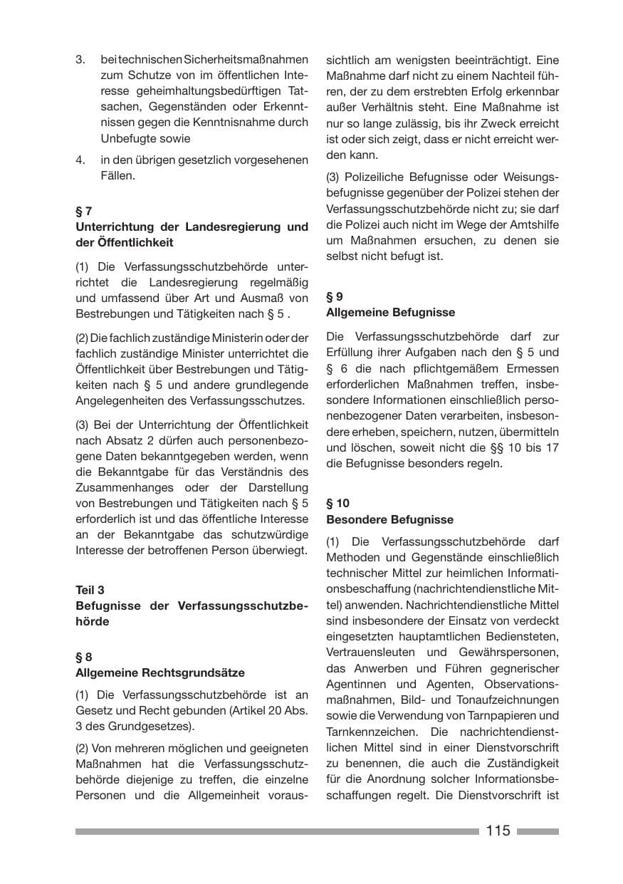 Seite 115 des Verfassungsschutzbericht 2007 Rheinland-Pfalz