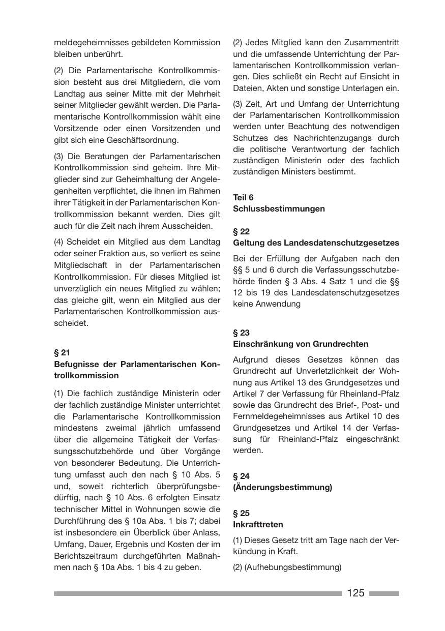 Seite 125 des Verfassungsschutzbericht 2007 Rheinland-Pfalz