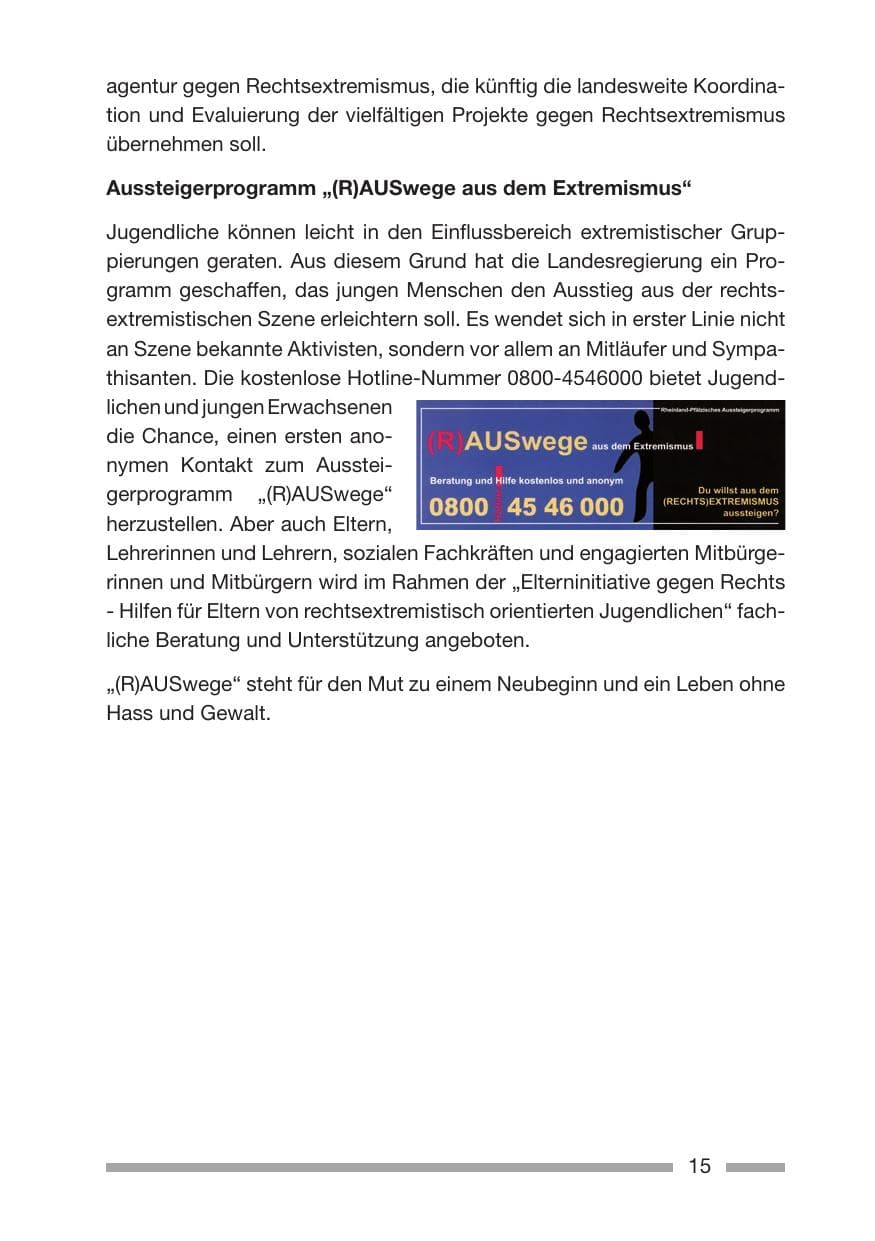 Seite 15 des Verfassungsschutzbericht 2007 Rheinland-Pfalz