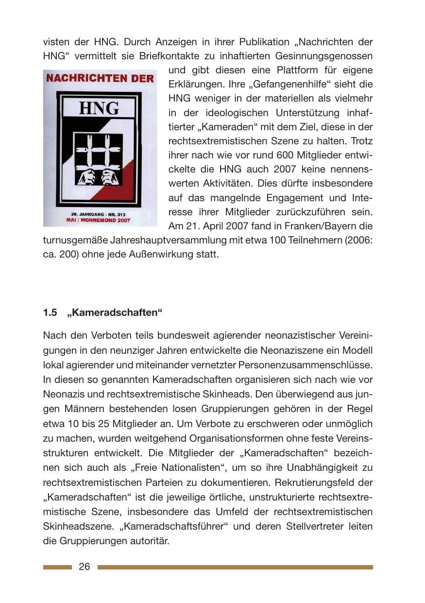 Seite 26 des Verfassungsschutzbericht 2007 Rheinland-Pfalz