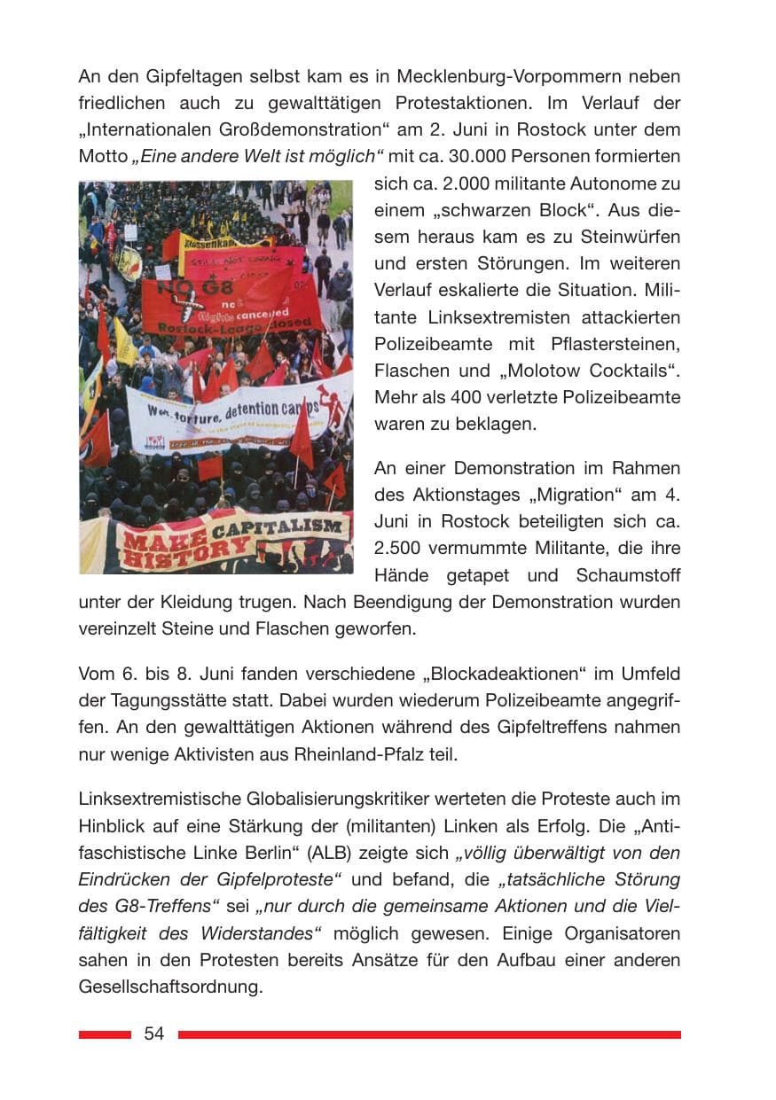Seite 54 des Verfassungsschutzbericht 2007 Rheinland-Pfalz