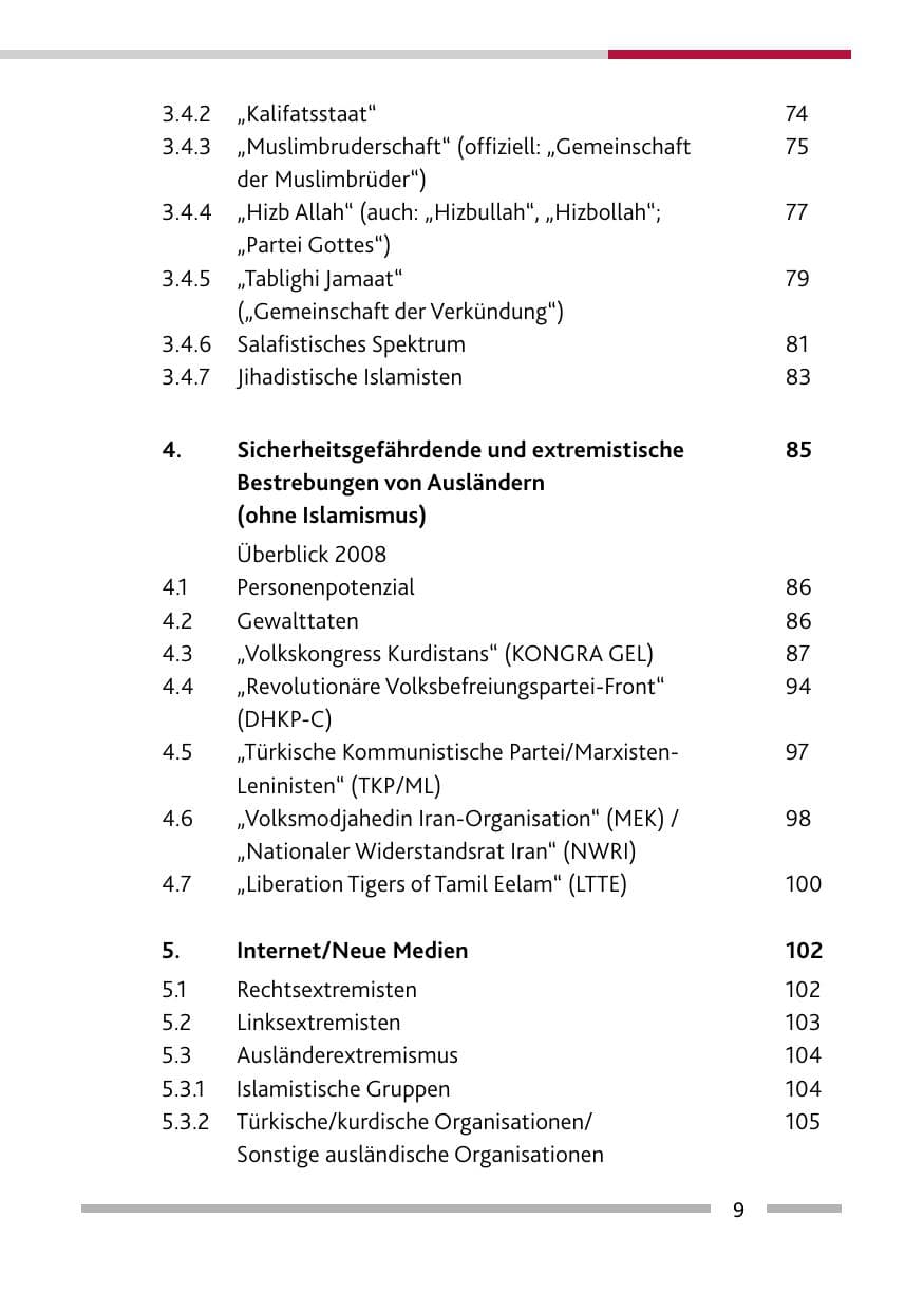 Seite 11 des Verfassungsschutzbericht 2008 Rheinland-Pfalz