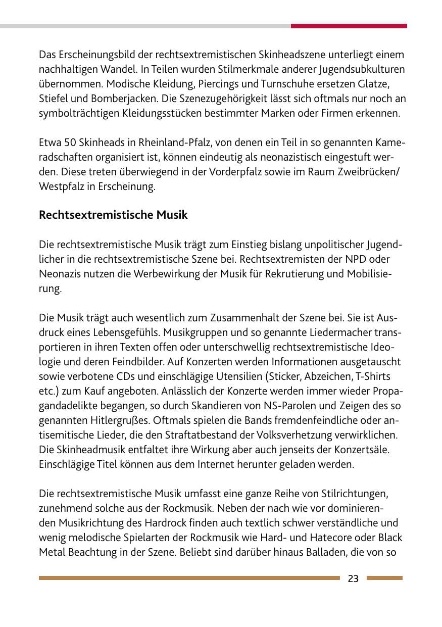 Seite 25 des Verfassungsschutzbericht 2008 Rheinland-Pfalz