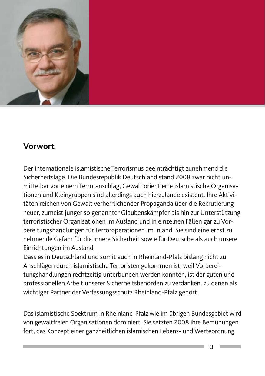 Seite 5 des Verfassungsschutzbericht 2008 Rheinland-Pfalz