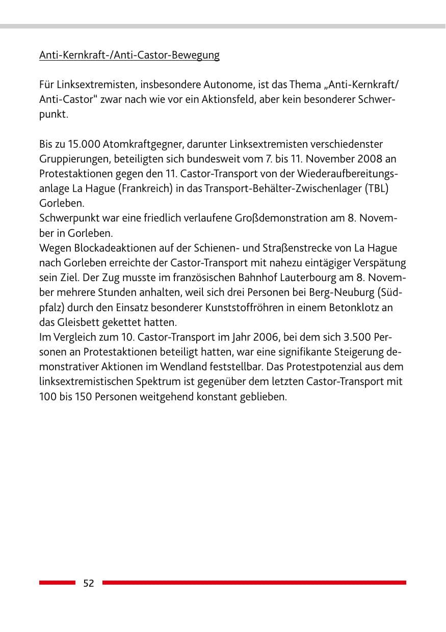 Seite 54 des Verfassungsschutzbericht 2008 Rheinland-Pfalz