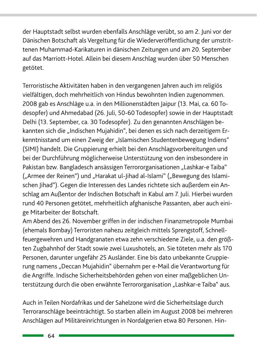 Seite 66 des Verfassungsschutzbericht 2008 Rheinland-Pfalz