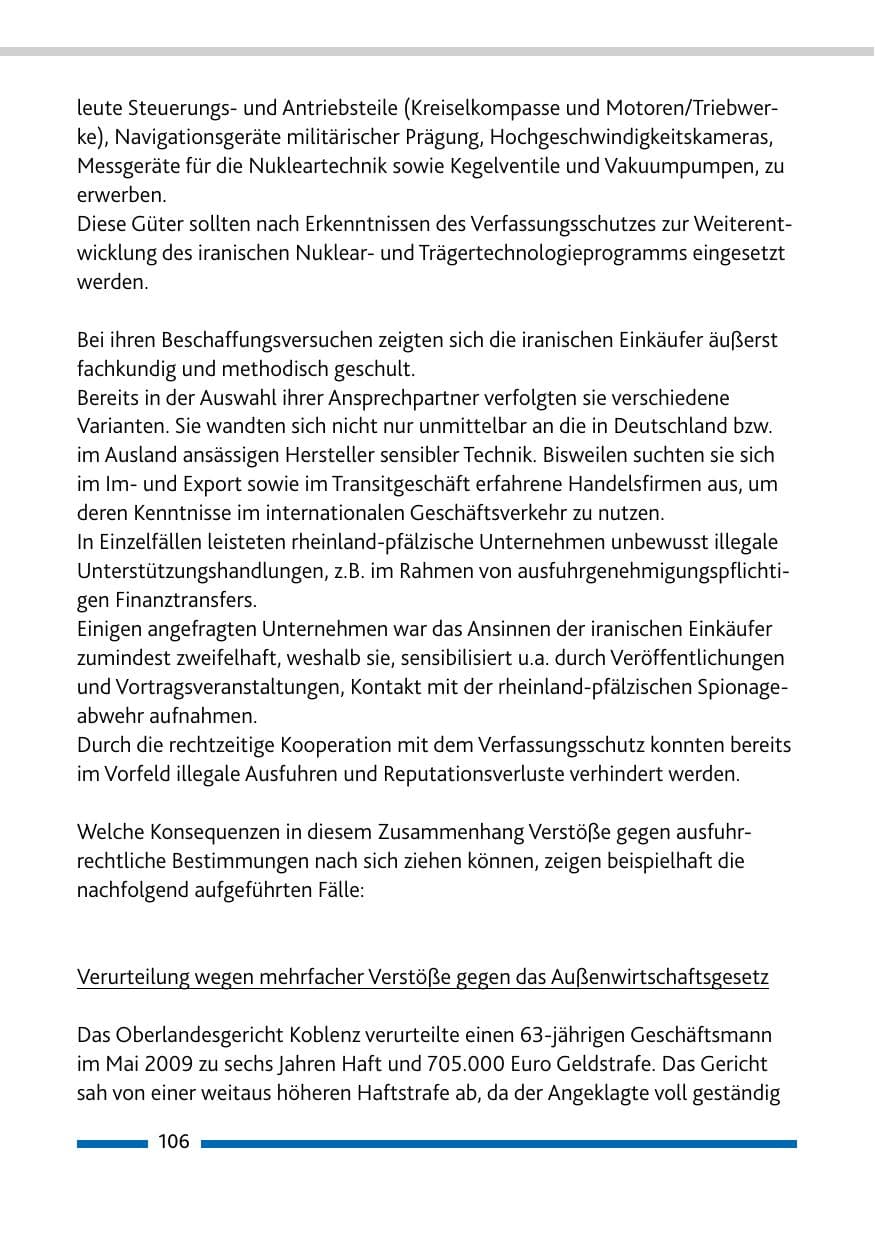 Seite 107 des Verfassungsschutzbericht 2009 Rheinland-Pfalz
