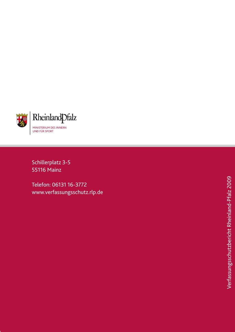 Seite 130 des Verfassungsschutzbericht 2009 Rheinland-Pfalz