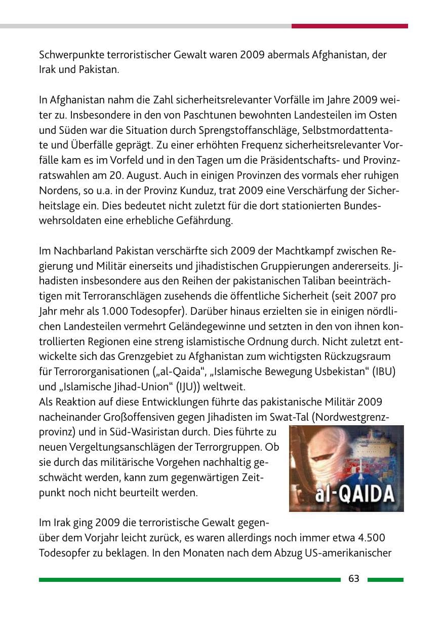 Seite 64 des Verfassungsschutzbericht 2009 Rheinland-Pfalz