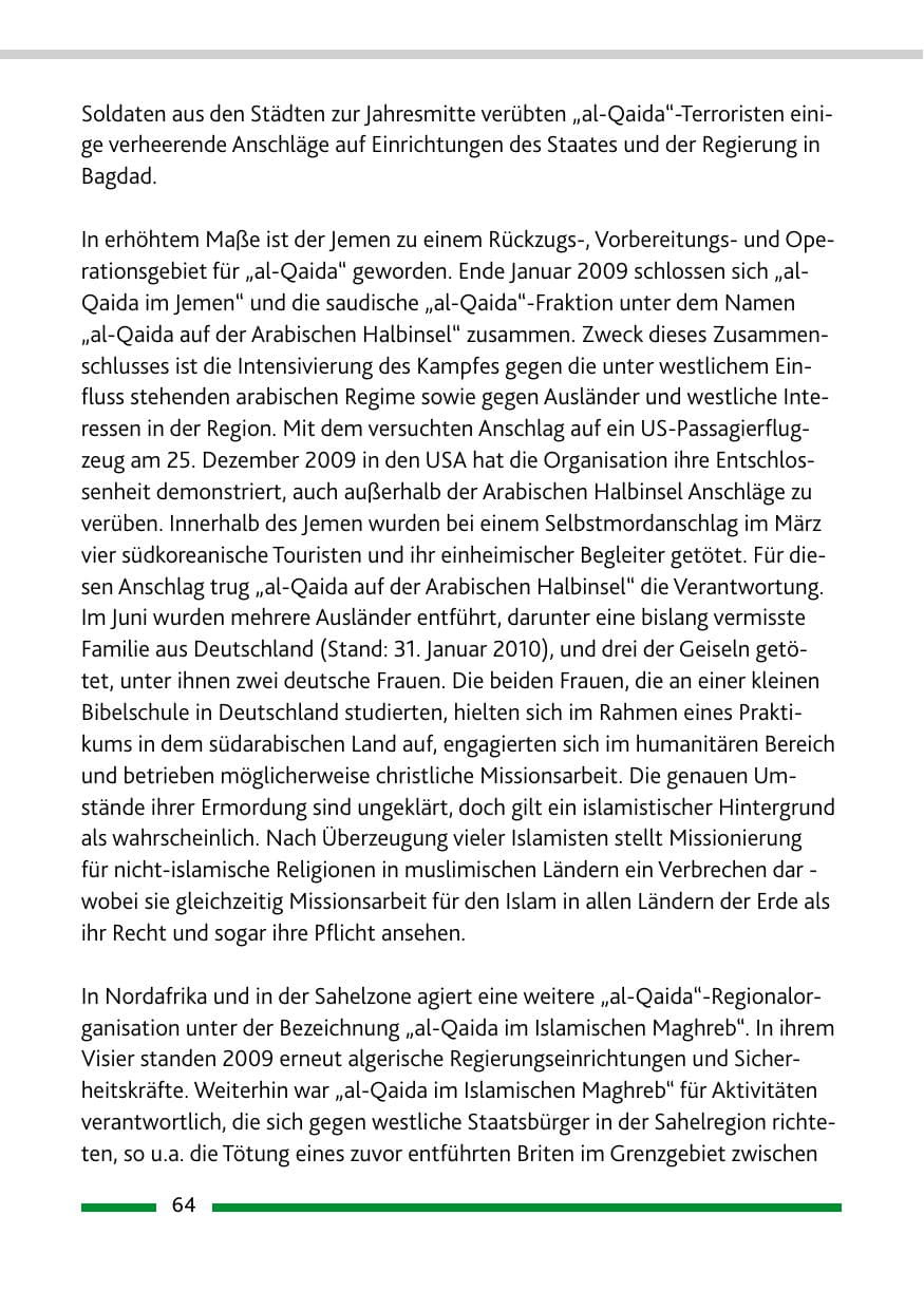 Seite 65 des Verfassungsschutzbericht 2009 Rheinland-Pfalz