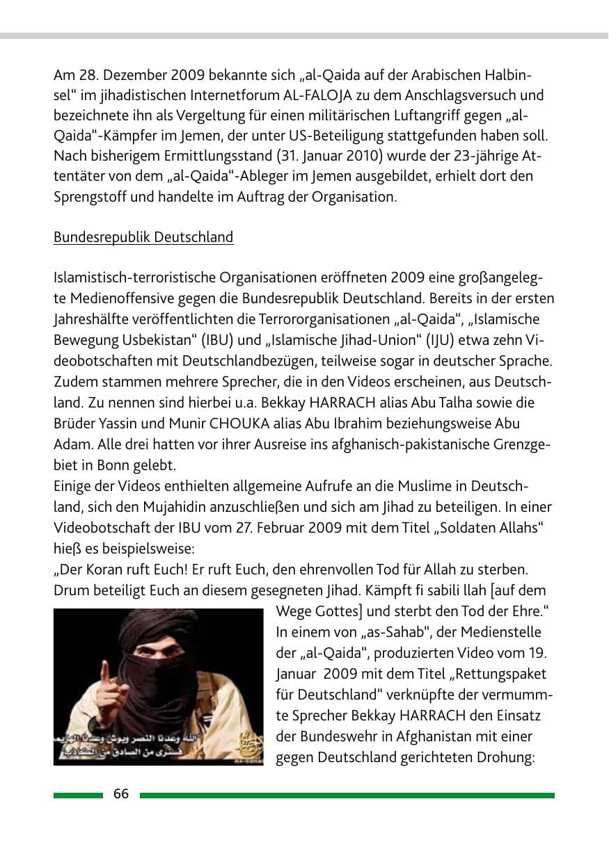 Seite 67 des Verfassungsschutzbericht 2009 Rheinland-Pfalz