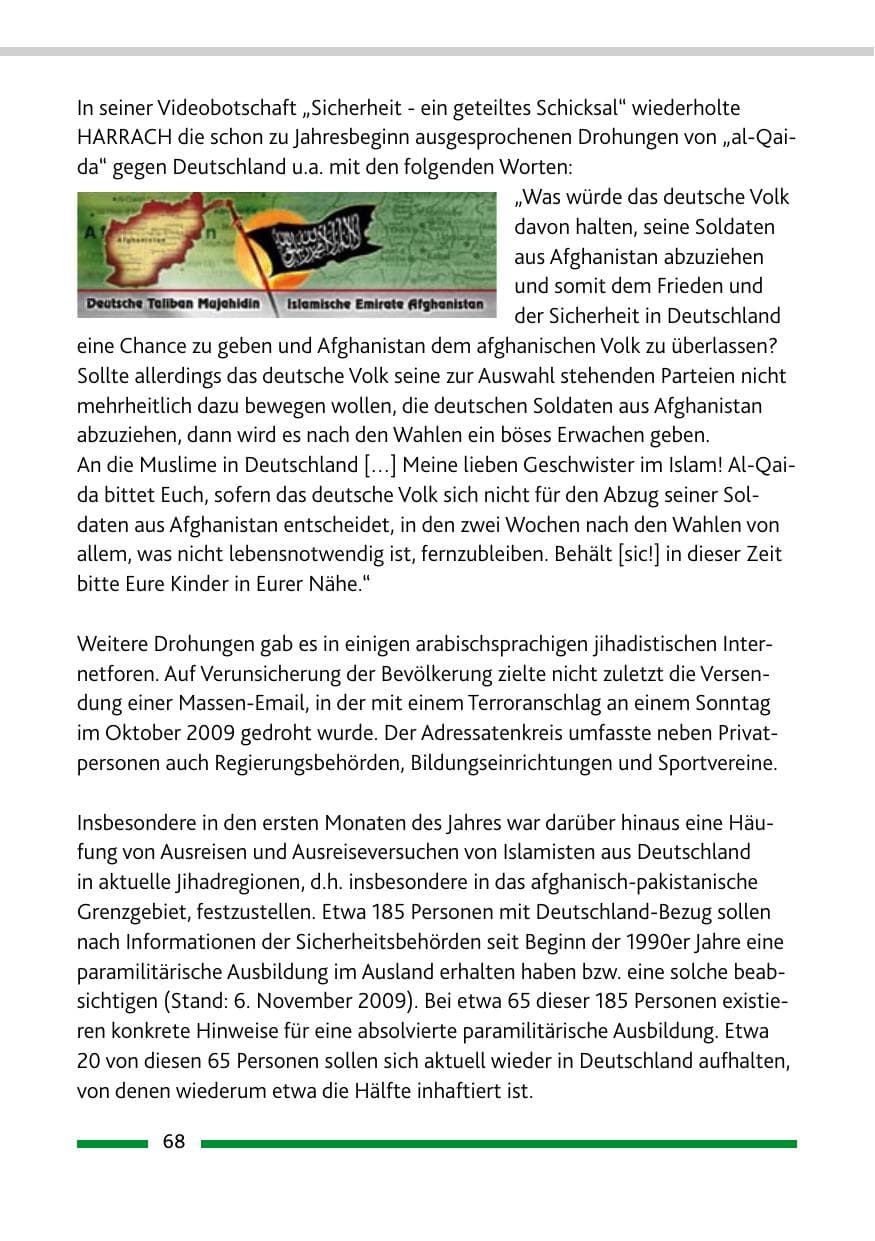Seite 69 des Verfassungsschutzbericht 2009 Rheinland-Pfalz