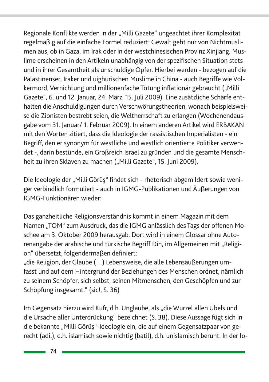 Seite 75 des Verfassungsschutzbericht 2009 Rheinland-Pfalz