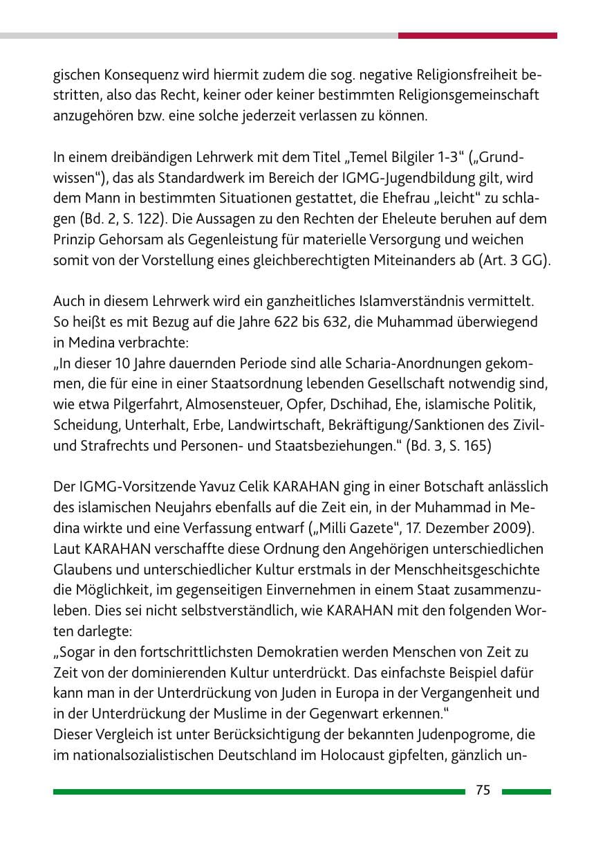 Seite 76 des Verfassungsschutzbericht 2009 Rheinland-Pfalz