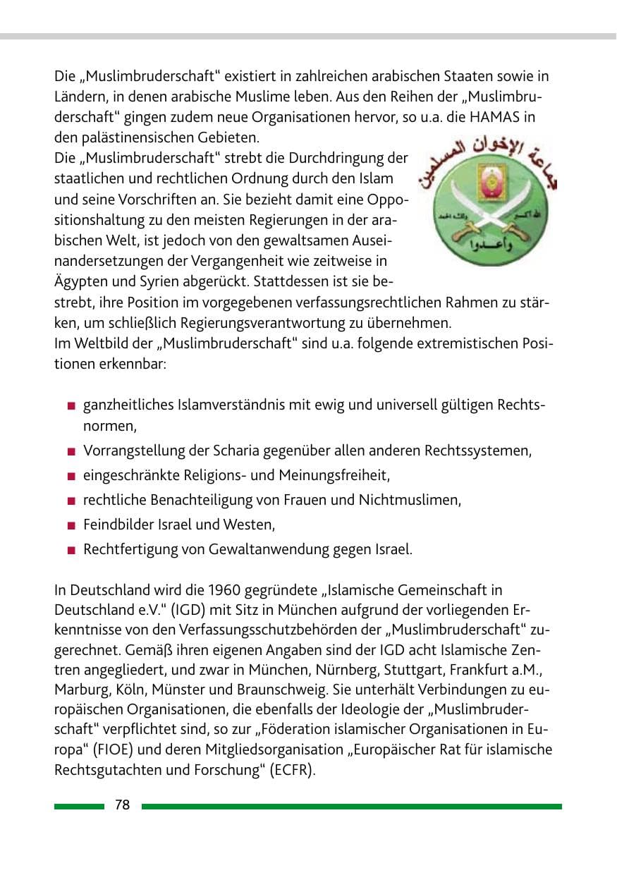 Seite 79 des Verfassungsschutzbericht 2009 Rheinland-Pfalz