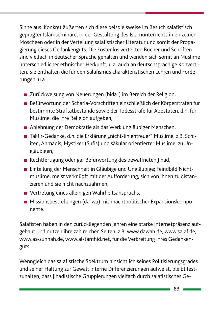 Seite 84 des Verfassungsschutzbericht 2009 Rheinland-Pfalz