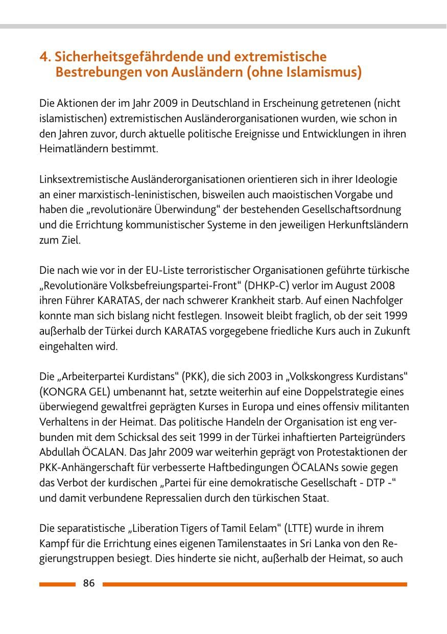 Seite 87 des Verfassungsschutzbericht 2009 Rheinland-Pfalz
