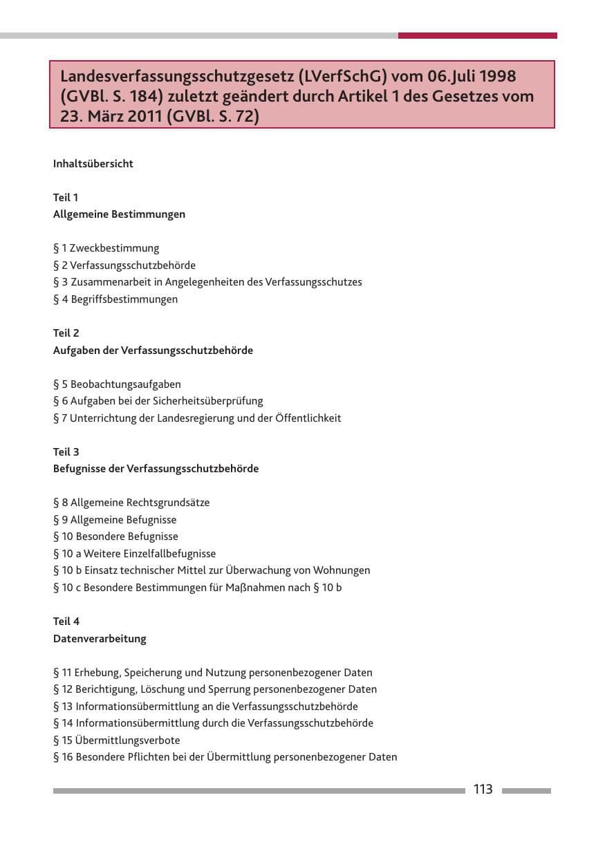 Seite 115 des Verfassungsschutzbericht 2010 Rheinland-Pfalz