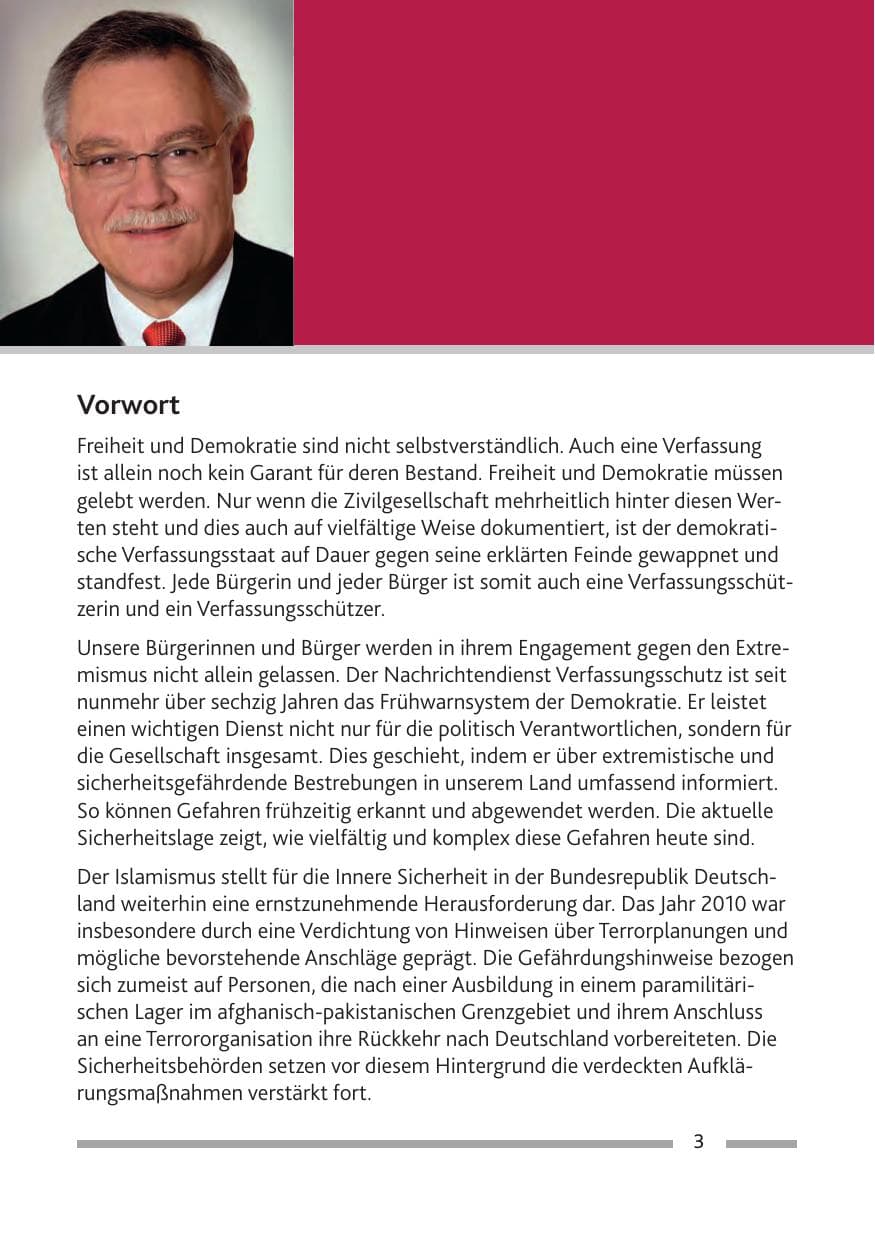 Seite 5 des Verfassungsschutzbericht 2010 Rheinland-Pfalz