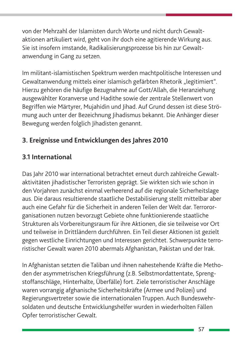 Seite 59 des Verfassungsschutzbericht 2010 Rheinland-Pfalz