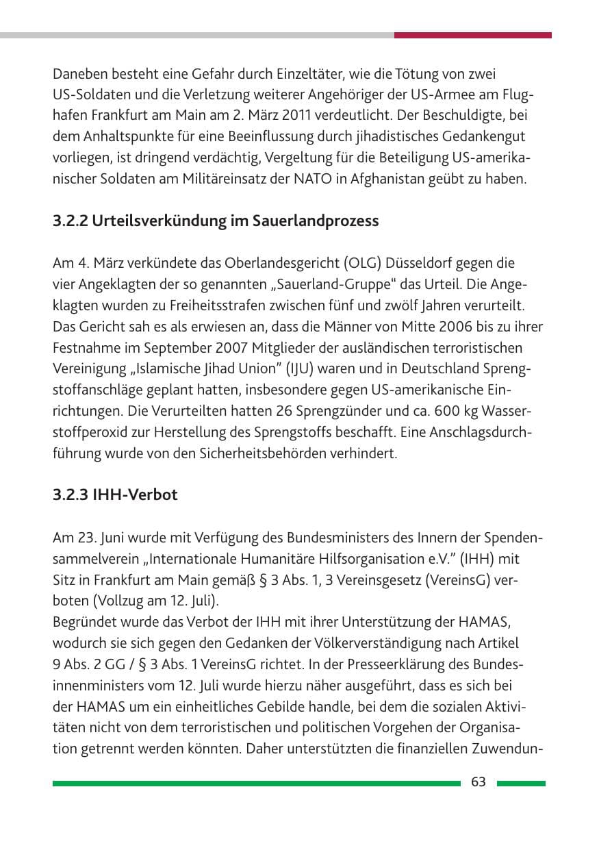 Seite 65 des Verfassungsschutzbericht 2010 Rheinland-Pfalz